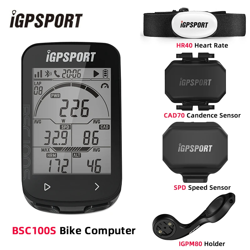 iGPSPORT BSC100S Велосипедный компьютер 2,6-дюймовый экран Cps Велосипедная навигация Датчик скорости вращения каденции Умный простой велосипедный компьютер