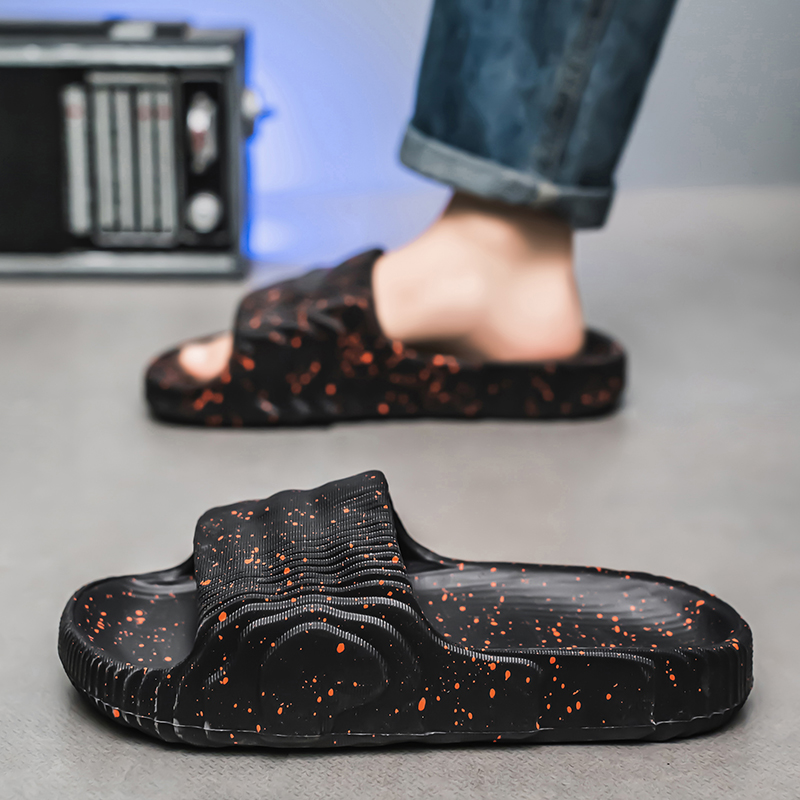 Männer Sommer Casual Hausschuhe Herren Schwarz Rutschen Slip On Weiche Leichte Indoor Hause Haus Strand Schuhe