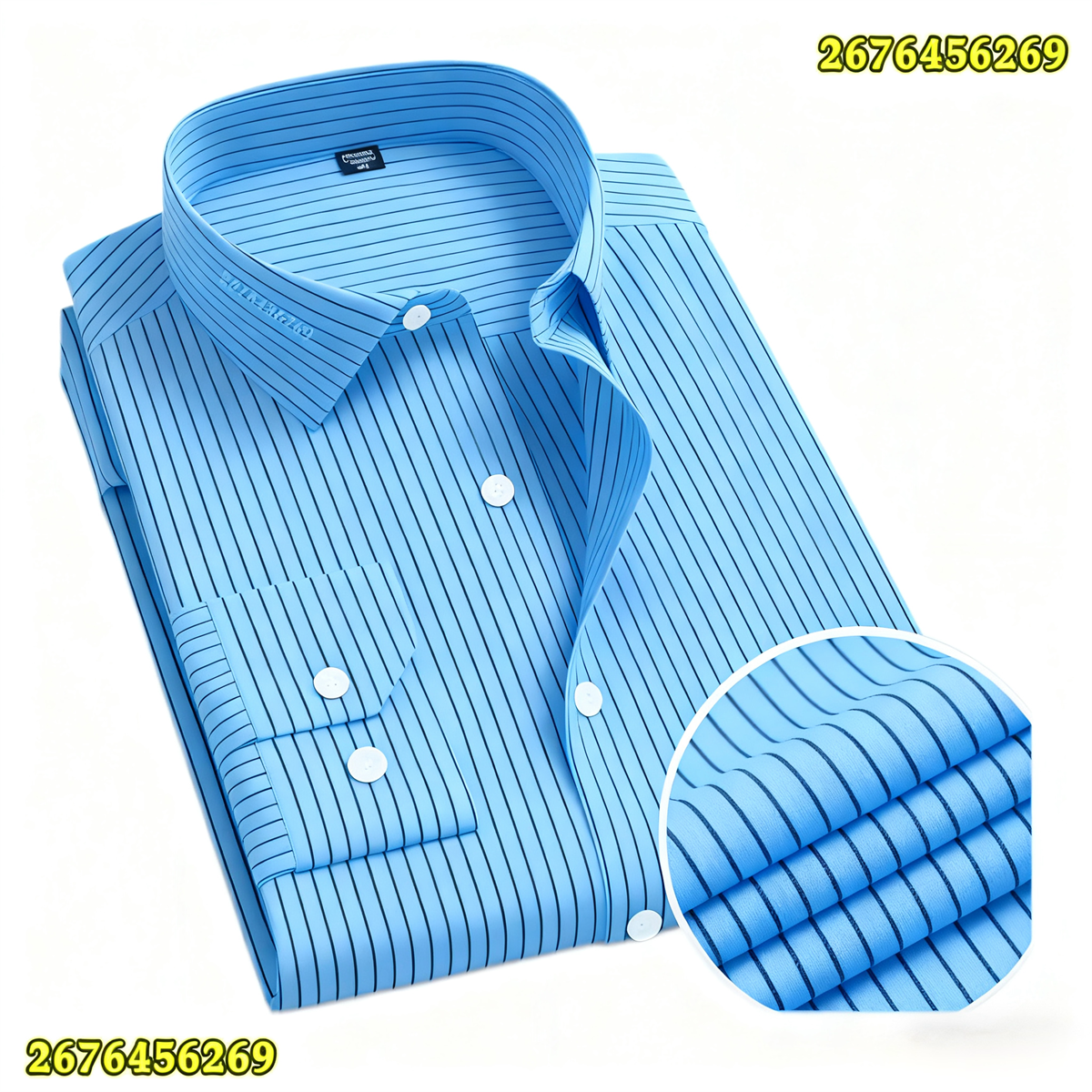 14 colors of men's shirts business striped long-sleeved shirts free ironing any version comfortable workwear fast delivery
