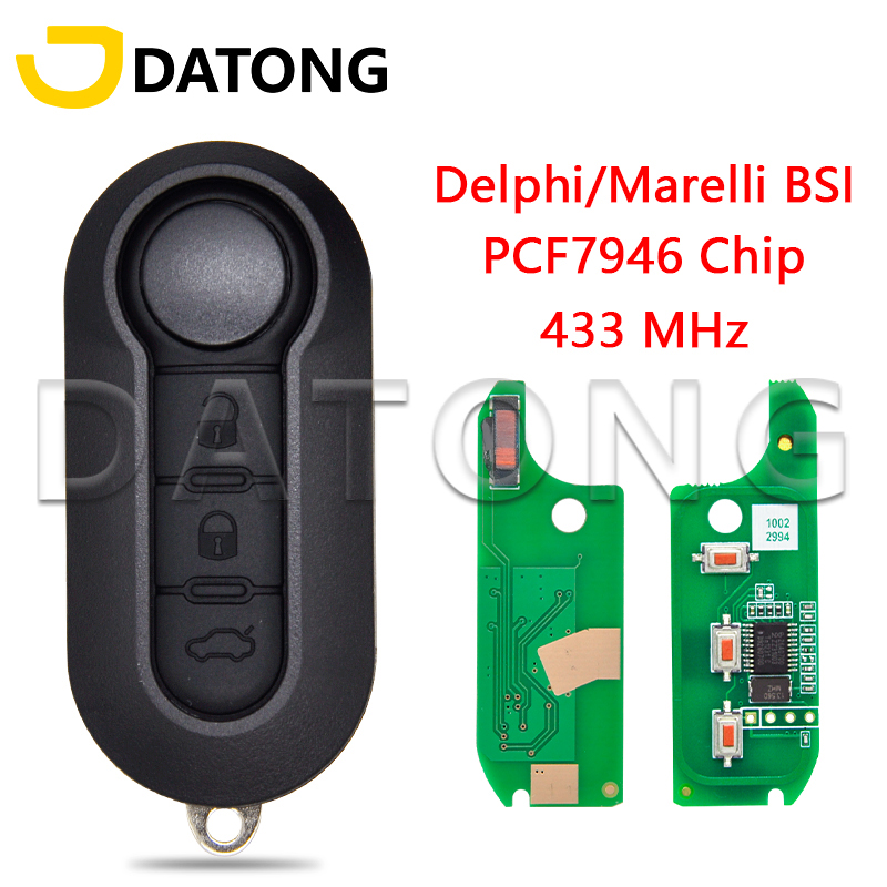 Datong World Marelli/Delphi RX2TRF198 PCF7946 433 МГц автомобильный дистанционный ключ для Fiat 500L Ducato Citroen Jumper Peugeot Boxer 2008-2015
