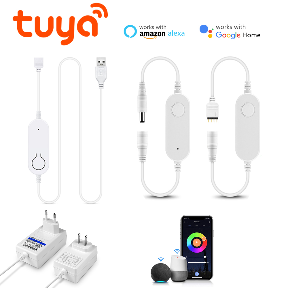 Tuya Smart Switch LED Strip LED Controller, Dimbare RGB LED Dimmer, DC/4PIN Cob Neon Tape Wifi Controller Schakelaar, 12V Voeding