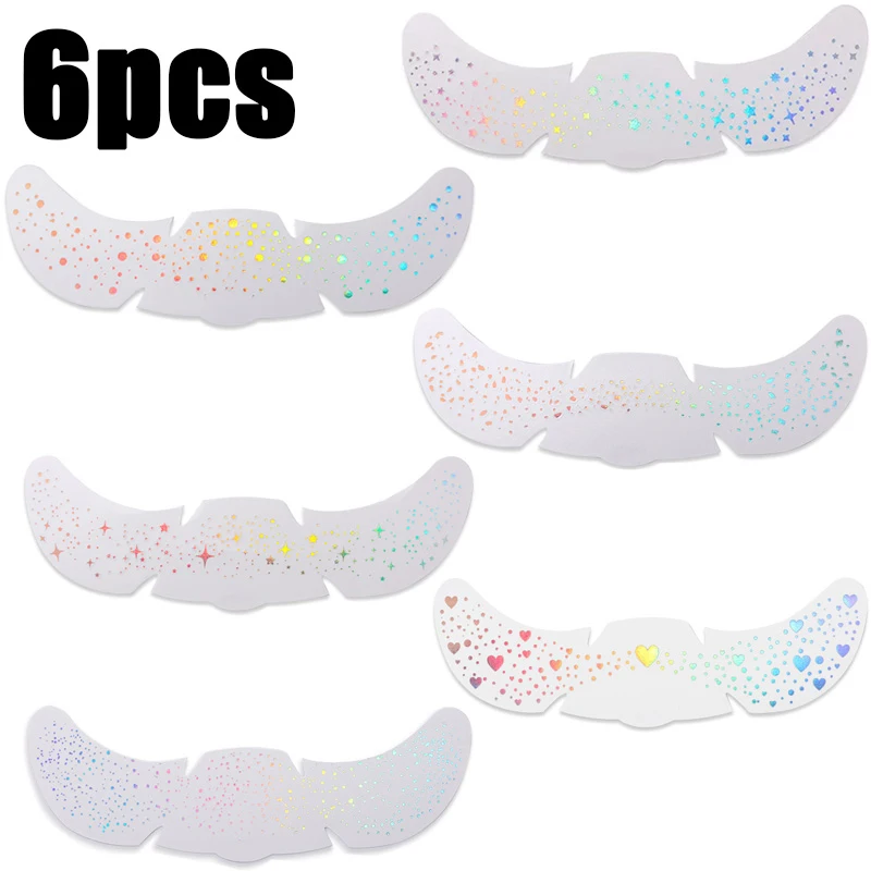 Christmas Stocking Stuffers 6pcs Glitter Freckle Stickers - Cozy Home Decorative Beauty Face Stickers Gift