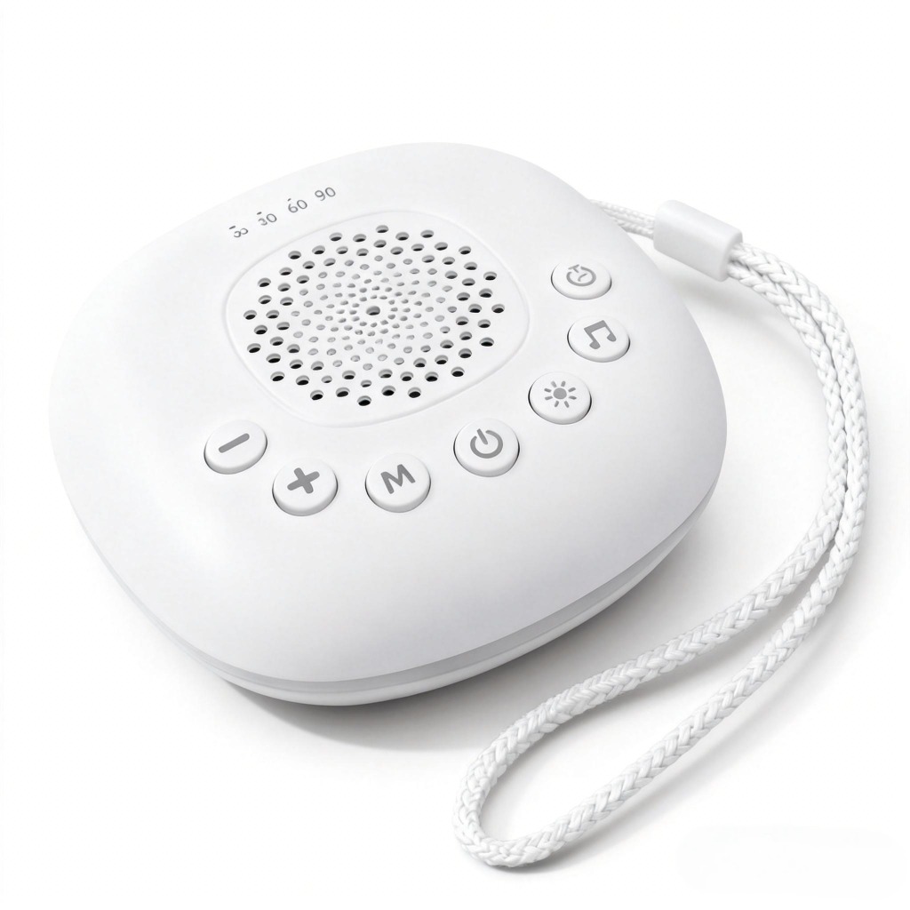 Máquina portátil de ruído branco para dormir com luz de respiração LED e 20 tipos de música leve - dispositivo de meditação para relaxamento
