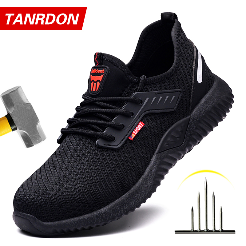 Scarpe antinfortunistiche da uomo con puntale in acciaio Scarpe da lavoro da uomo anti-sfondamento Sneakers Scarpe indistruttibili leggere a prova di foratura Stivali tattici