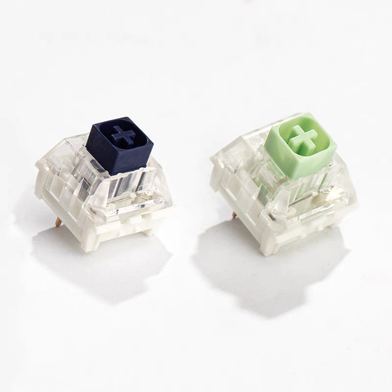 Kailh Box-interruptor azul marino de Jade, interruptores táctiles Clicky, Teclado mecánico personalizado de 3 pines, Compatible con interruptores Cherry MX a prueba de agua