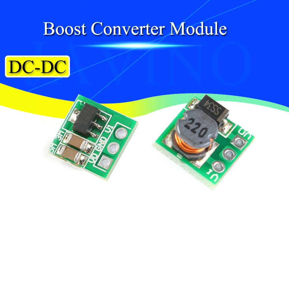 2 uds 0,9-5V a 5V DC-DC módulo de fuente de alimentación de aumento placa convertidora de refuerzo de voltaje 1,5 V 1,8 V 2,5 V 3V 3,3 V 3,7 V 4,2 V a 5V