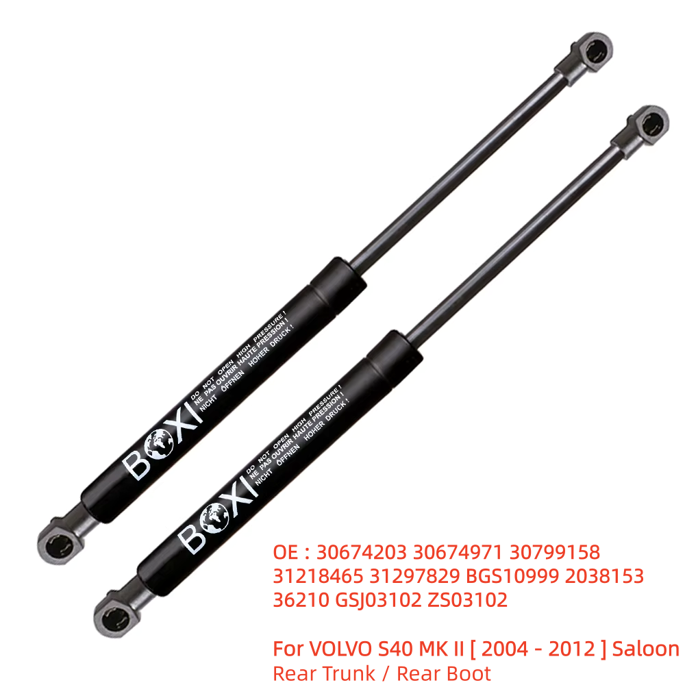 BOXI 2Pcs Peredam Kejut Gas Belakang Untuk VOLVO S40 MK II 2004 - 2012 Saloon 30674203 30674971 Penyangga Angkat