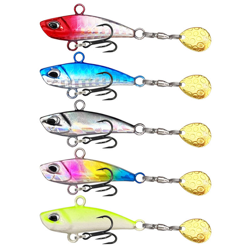 Gorąca sprzedaż 7/10/15/20g 3D Eyes Metal Vib Blade Lure Tonące przynęty wibracyjne Sztuczna wibracja dla okoni szczupaków 5 kolorów