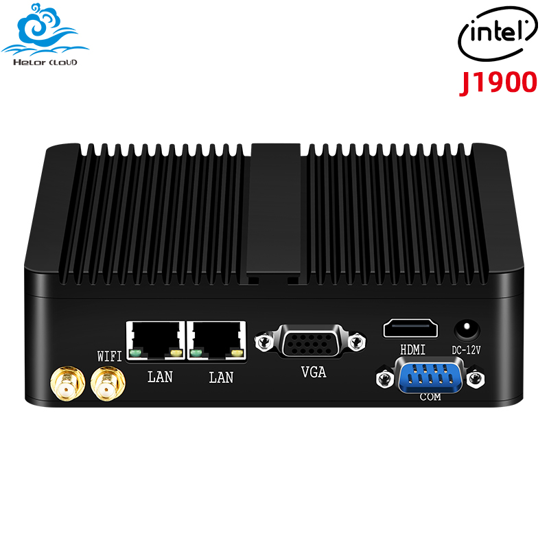 Bezwentylatorowy przemysłowy minikomputer Intel J1900 Quad Cores 2xGigabit Ethernet 4xUSB WIFI Windows10 Mikrokomputer