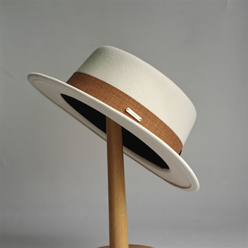 Kapelusz Fedora Damski Jesienno-Zimowy z Miękkiego Filcu - Francuski Styl Retro, Elegancki, Modny, Uniwersalny i Ciepły