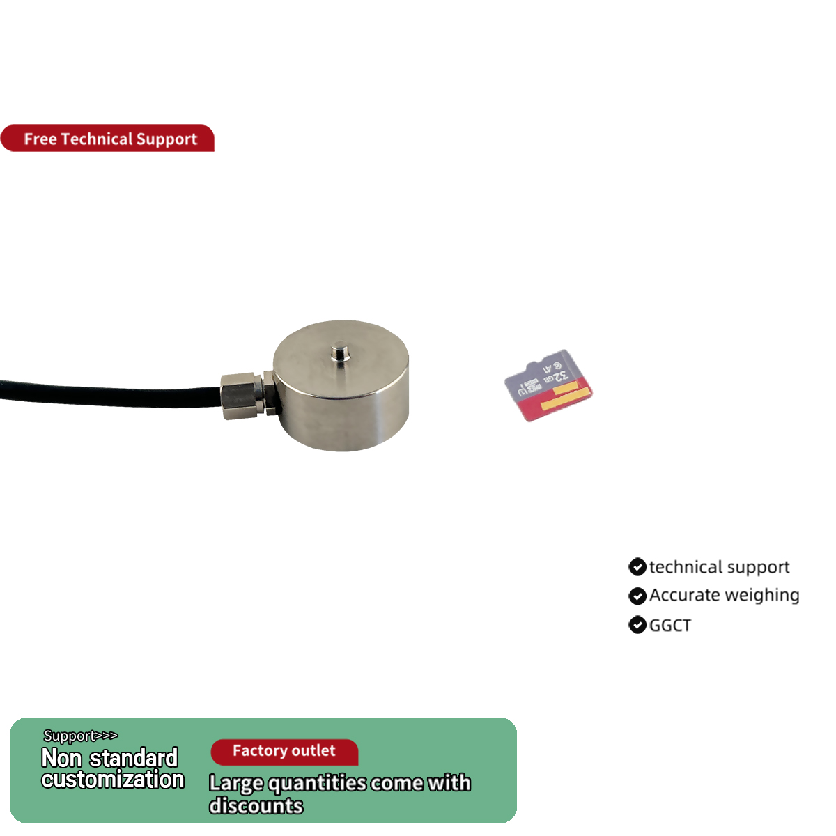 Hoge precisie lastcel sensor 10kg-1000kg roestvrijstalen druksensor met digitale controller display meter set
