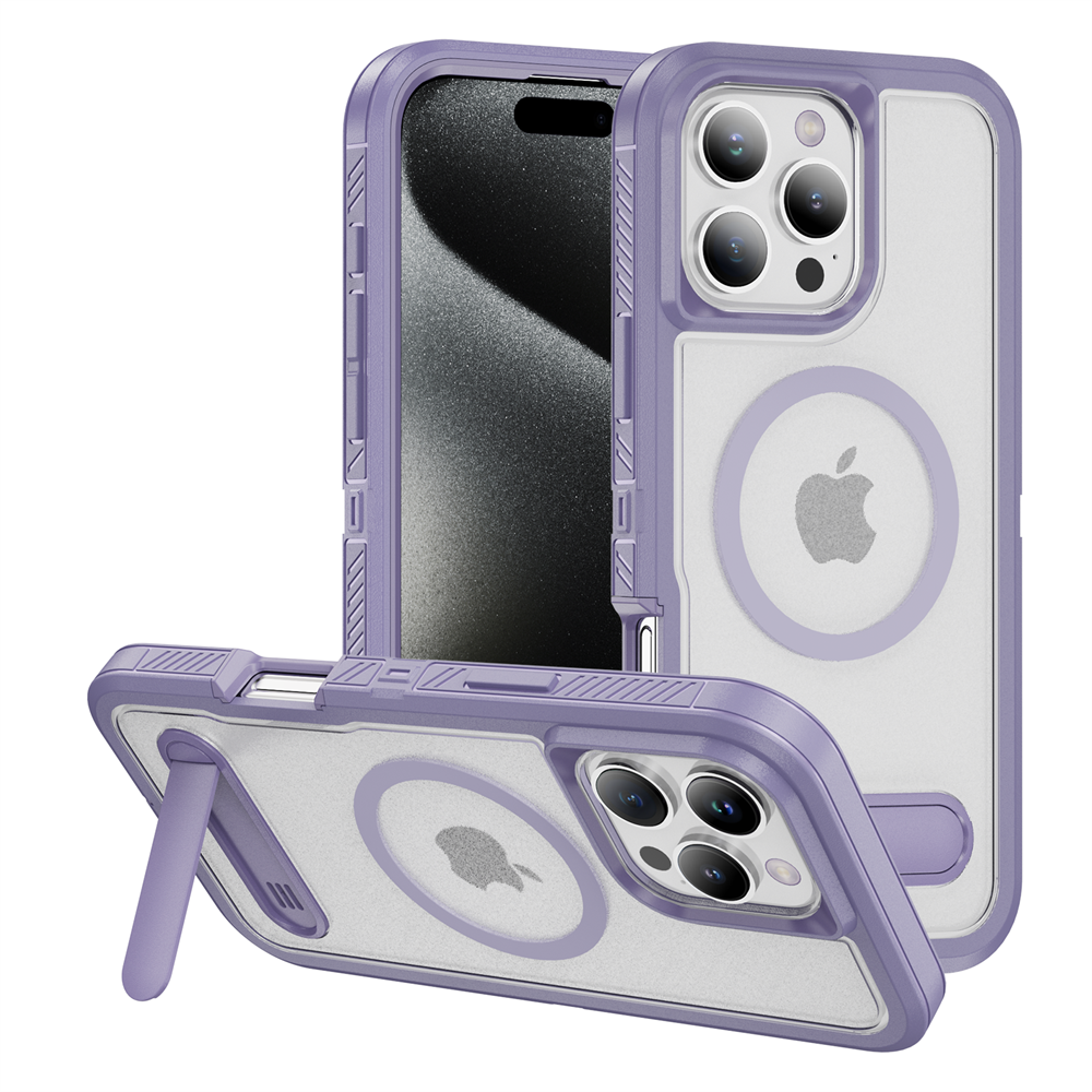 Casing Ponsel Lipat Magnetik Mewah dengan Penyangga untuk iPhone 17 16 11 14 12 13 15 Pro Max, Mendukung Pengisian Daya Nirkabel Magsafe