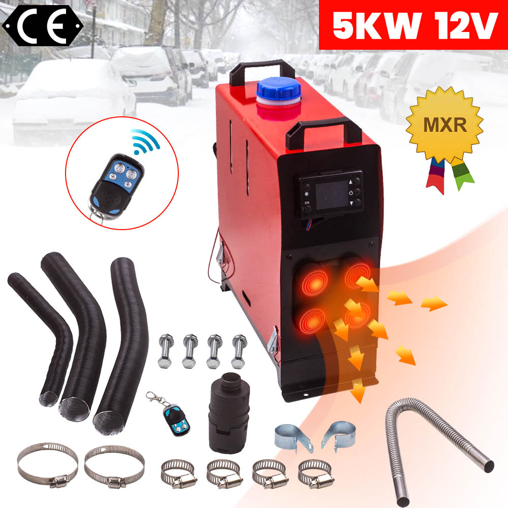 Riscaldatore ad aria diesel LCD remoto 2KW-5KW 12V per SUV camper auto camion 4 fori