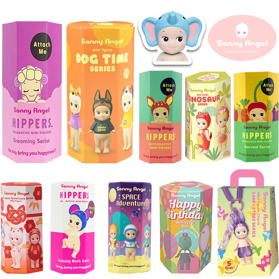 Kawaii Sonny Angel Mofusand  Hippers Mini Figure Blind Box DogTime Dreaming Animal Series Cartoon Model Dolls Kids Christma Gift