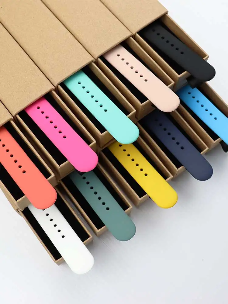 Cinturino in silicone per cinturino Apple Watch 44mm 45mm 40mm 41mm 42-46mm braccialetto sportivo serie iwatch 8 7 6 5 4 9 10 11 SE-Ultra 2/3 49mm