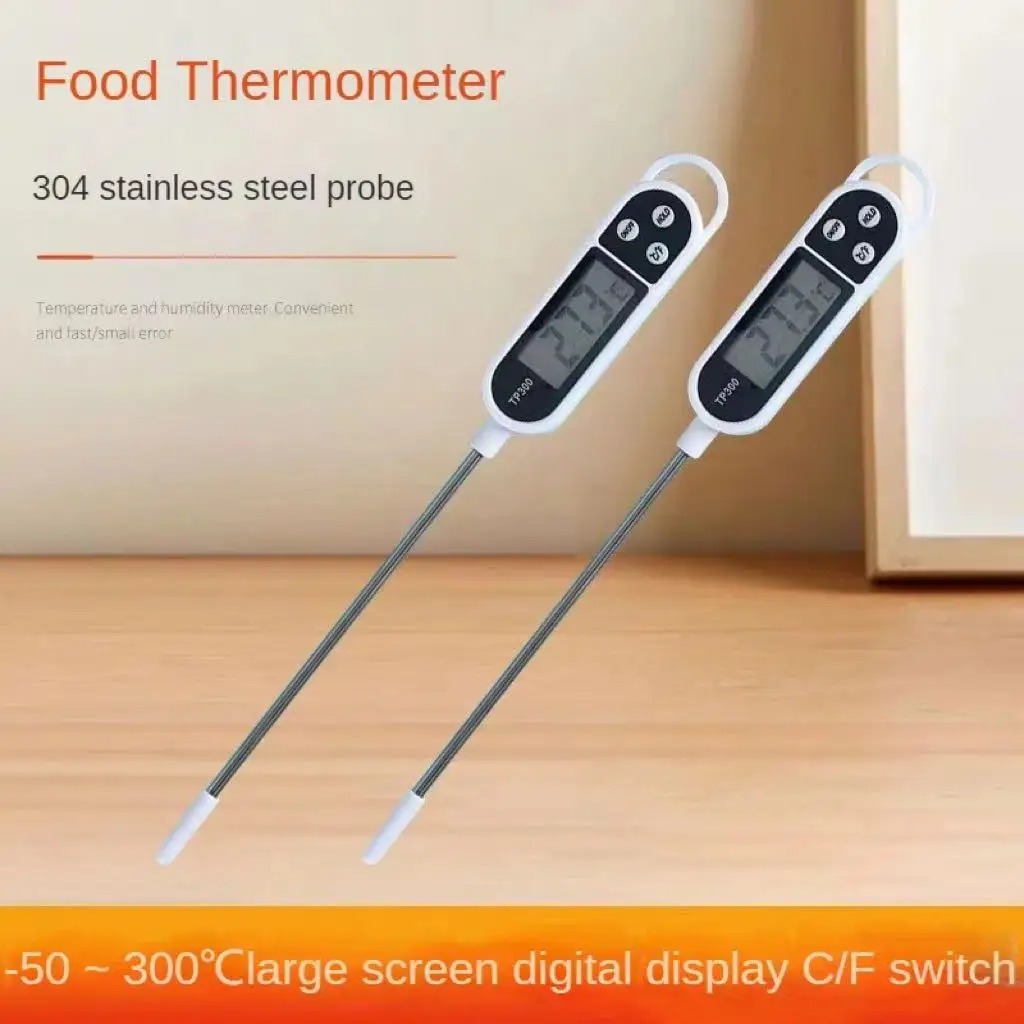 Termômetro digital de carne, leitura instantânea, display lcd, sonda de temperatura para cozinhar, grelhar, churrasco, alimentos, doces, leite, óleo, água