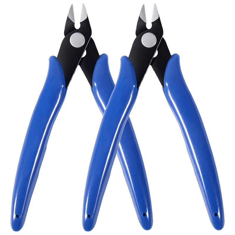 Zange aus Kohlenstoffstahl, Elektrische Draht- und Kabelschneider, Seitenschneider, Präzisionszange, Heimwerker-Handwerkzeug, Blau