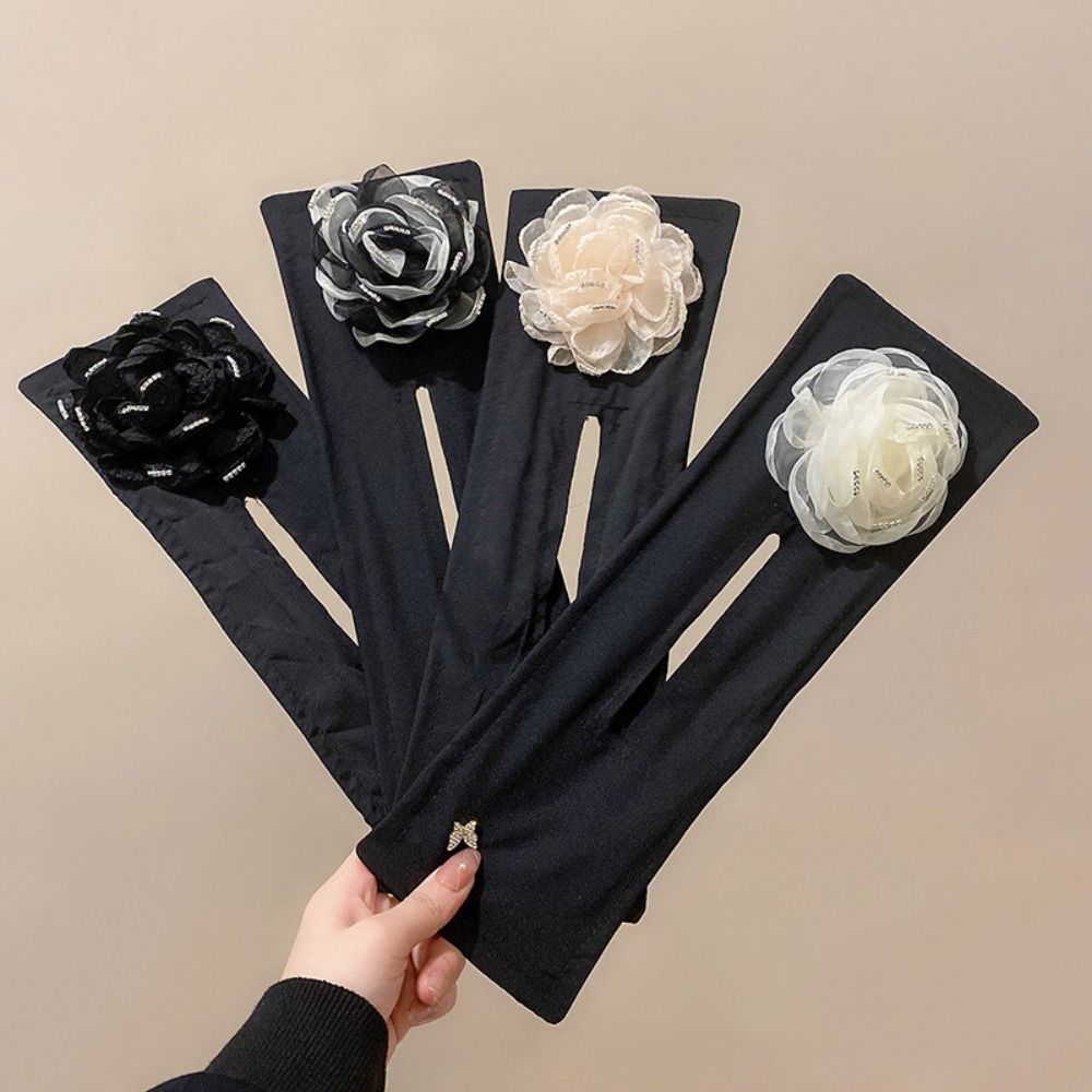Pinzas para hacer moños para el cabello, accesorios de peinado para el cabello, flor de Camelia grande, Donut Flexible, rizador perezoso, lazo para el cabello, giro francés