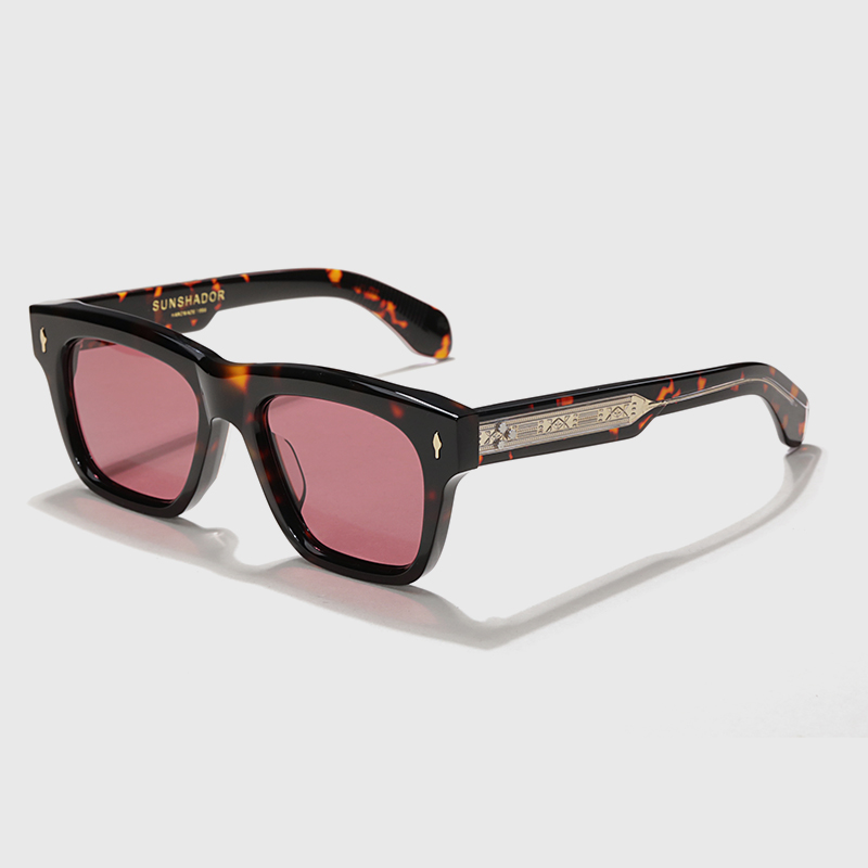 Lunettes de soleil carrées en acétate faites à la main, design tendance, pour hommes et femmes, lunettes de soleil classiques, protection UV400 pour l'extérieur, logo personnalisé