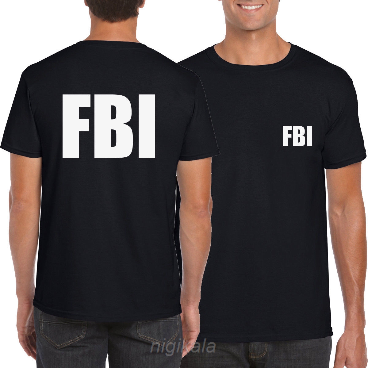 แฟชั่นฤดูร้อนคุณภาพสูงการพิมพ์ SWAT FBI SECURITY เสื้อยืดตํารวจ Workwear ผ้าฝ้ายแขนสั้น Tee