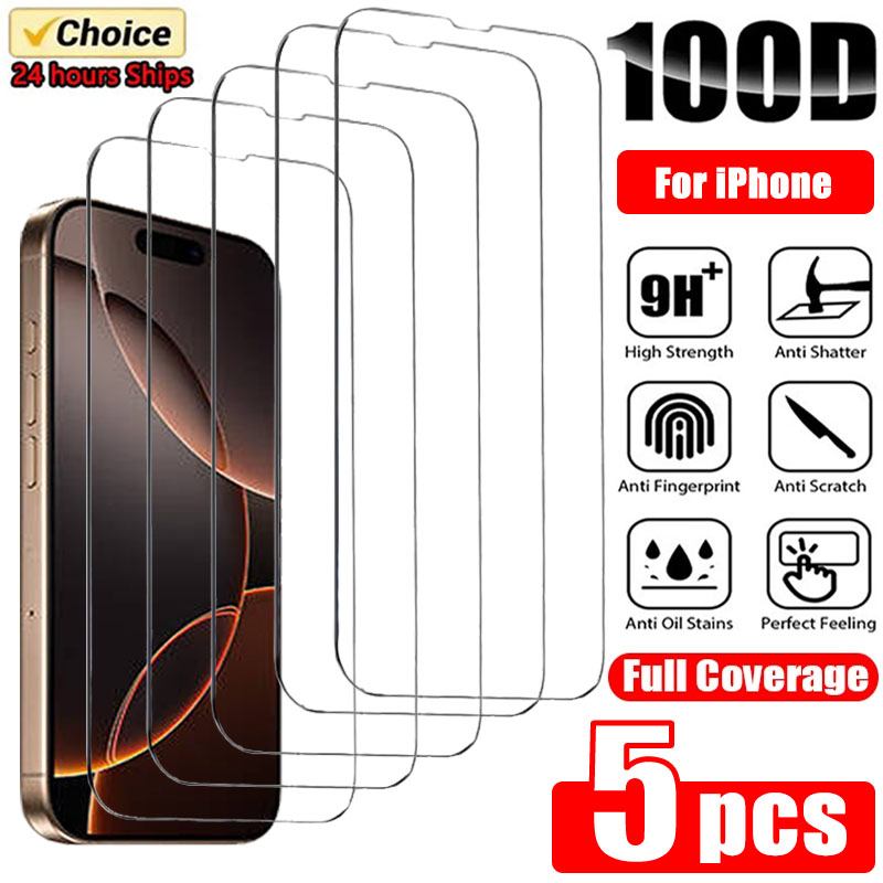 5 sztuk szkła hartowanego do iPhone'a 16 15 14 13 11 12 16ProMax Mini Screen Protector do iPhone'a 16 7 Plus X XR XSMAX Szkło ochronne