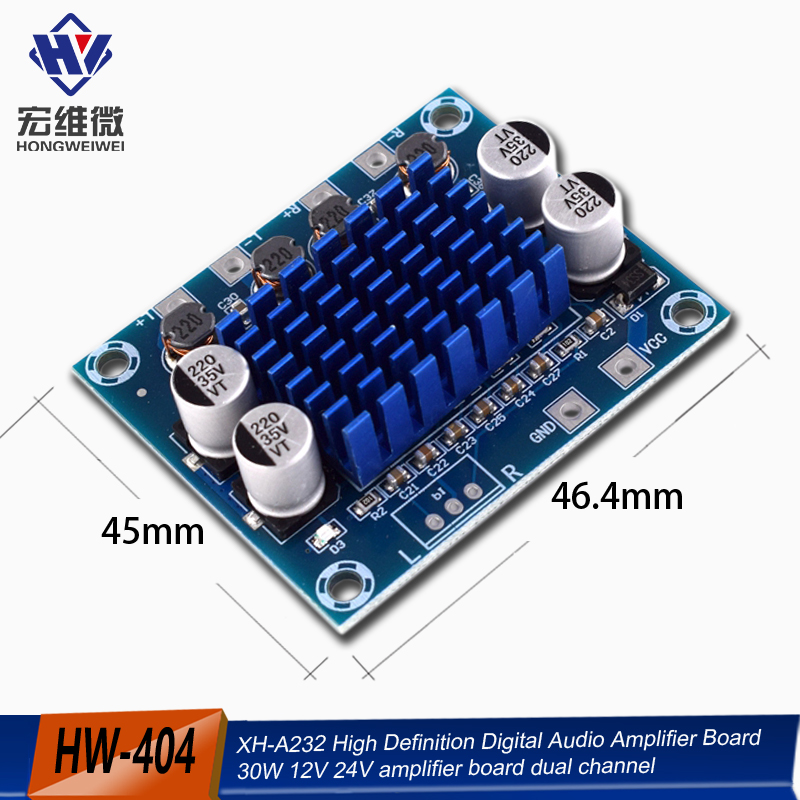 XH-A232 30 W + 30 W 2.0 Kanaals Digitale Stereo Audio Eindversterker Board DC 8-26 V 3A TPA3110 voor Arduino