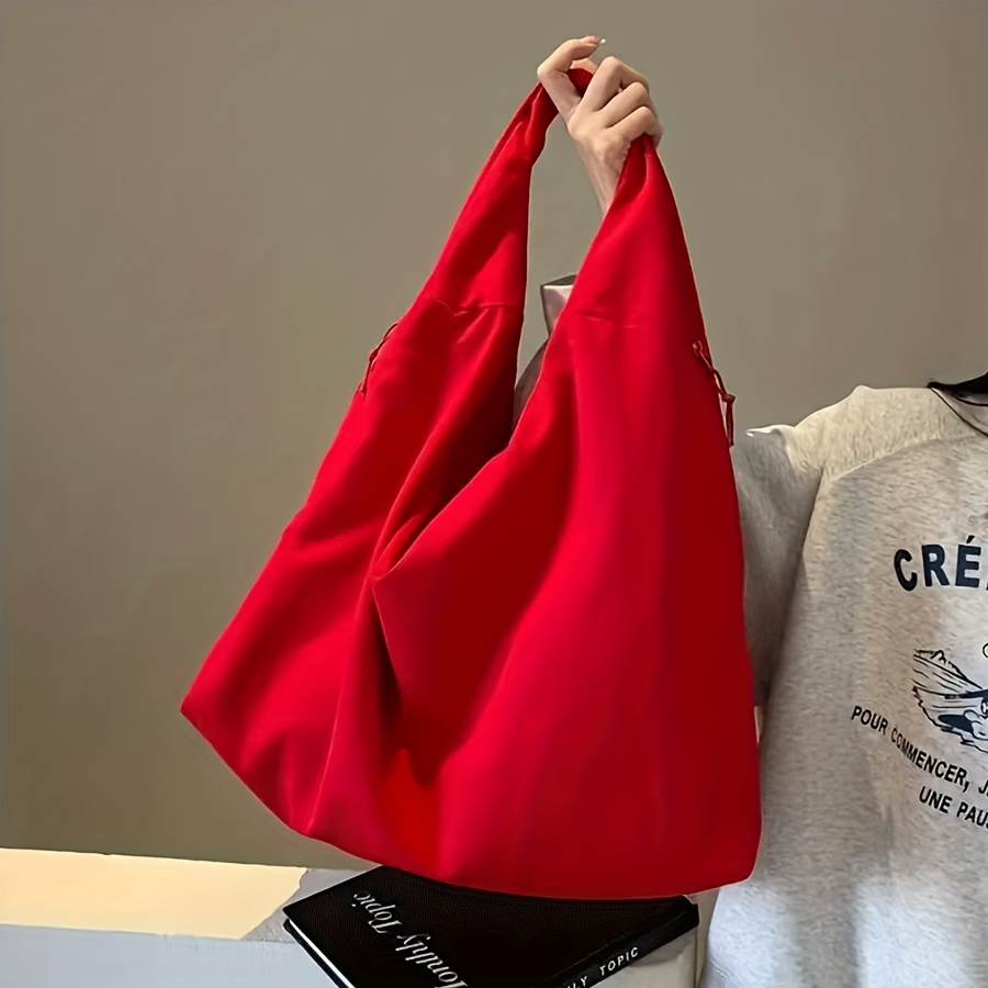 Lässige Nylon-Einkaufstasche für Damen, Handtasche, Umhängetasche mit Reißverschluss, langlebig, leicht zu reinigen, für Pendeln, Arbeit, Reisen, Arbeiten