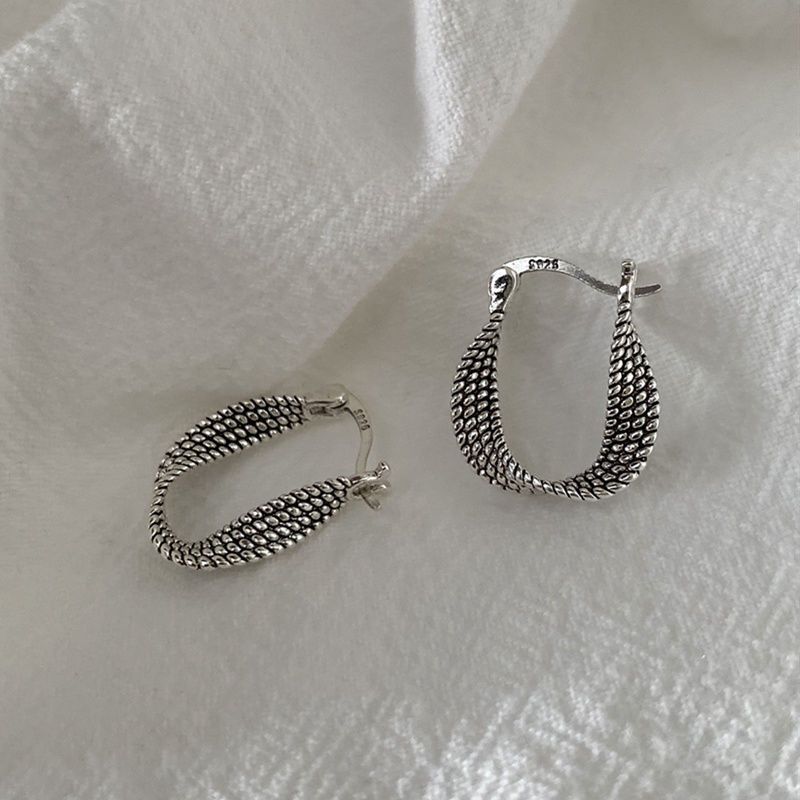 Vintage-Ohrringe aus 925er-Sterlingsilber für Damen, trendiger Ohrring-Schmuck, verhindert Allergien, Party-Accessoires, Geschenk