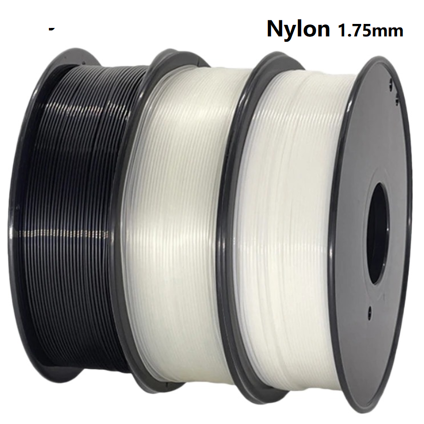 PA6 Nylon Filament 1.75mm 1kg 250g Materiał 3D Wysoka wytrzymałość Nylon Filament Poliamid Czarny Biały Przezroczysty Pasuje do większości drukarek 3D FDM