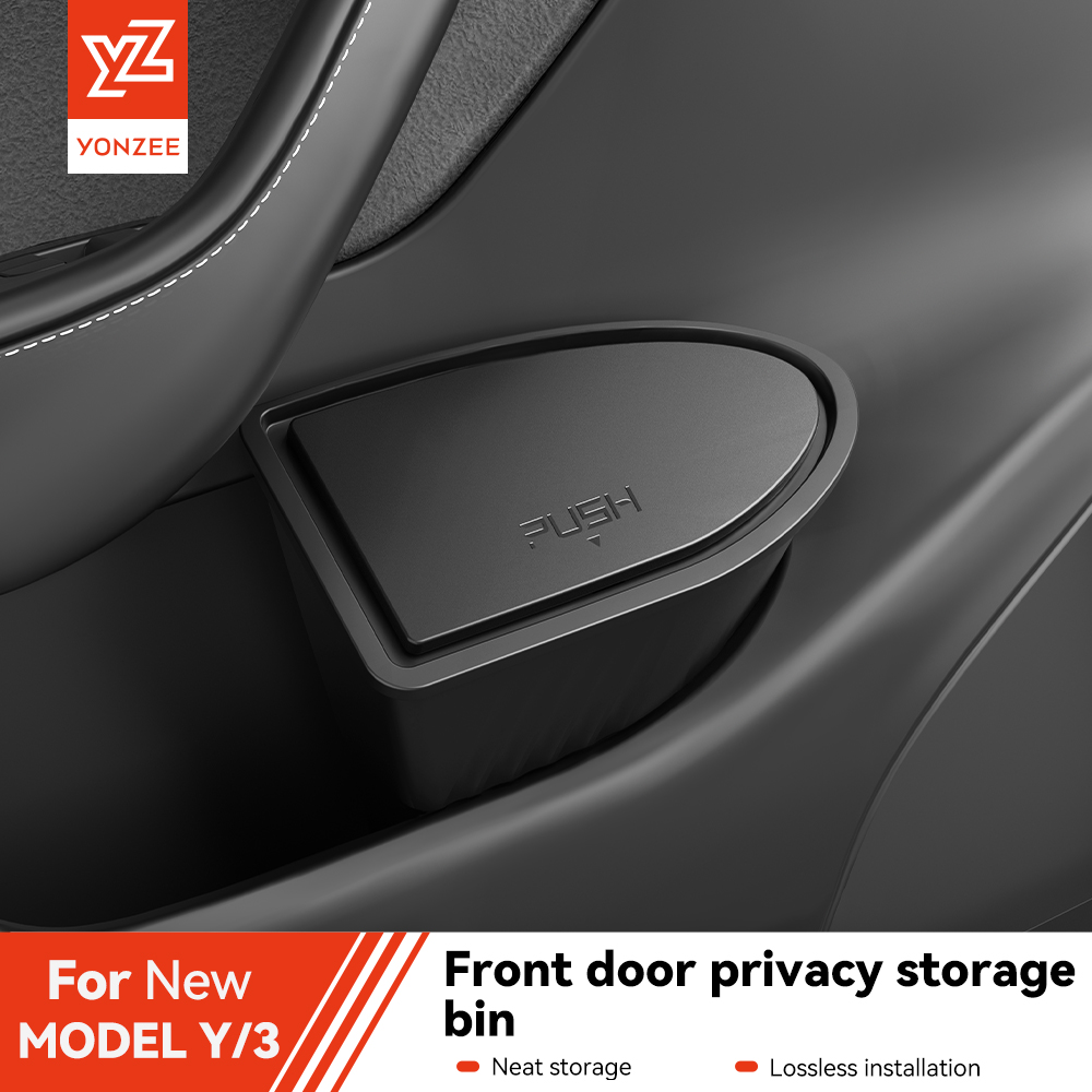 YZ pour Tesla 2025 modèle 3 Y boîte de rangement de porte de jénieur des Highlands, poubelle de porte Tesla, accessoires de Modification de stockage intérieur