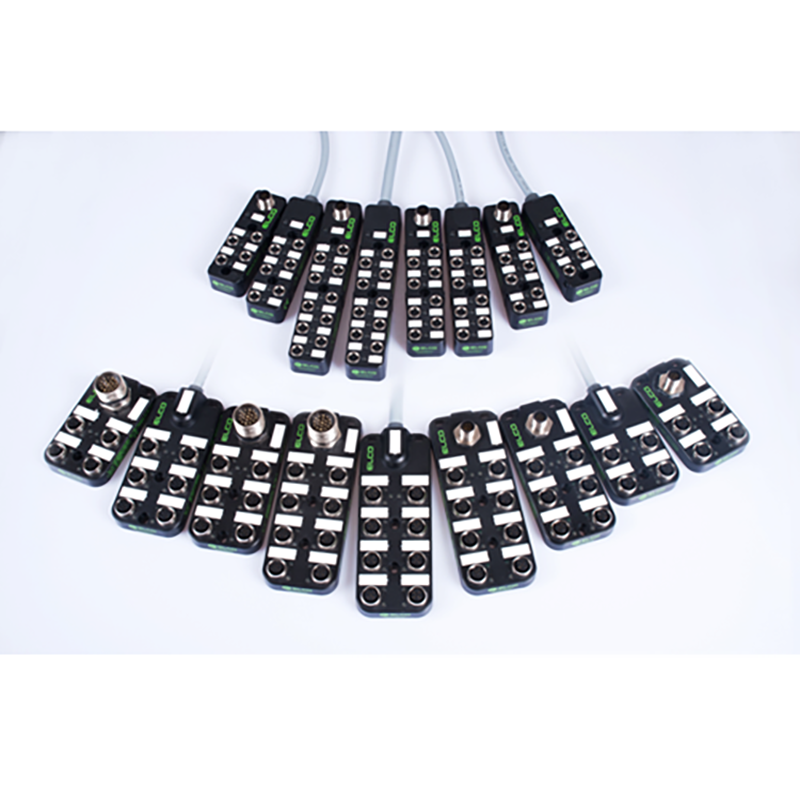 M12 4 core sensor junction box 6 porte 8 porte 12 porte distributore di interruttori di prossimità NPN PNP tipo hub modulo IO 3M