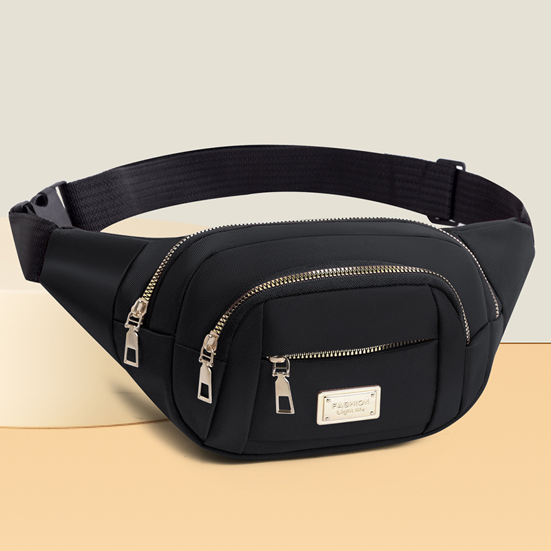 Women's waist bag - adjustable shoulder strap, zipper closure, casual crossbody bag, chest bag, multifunctional