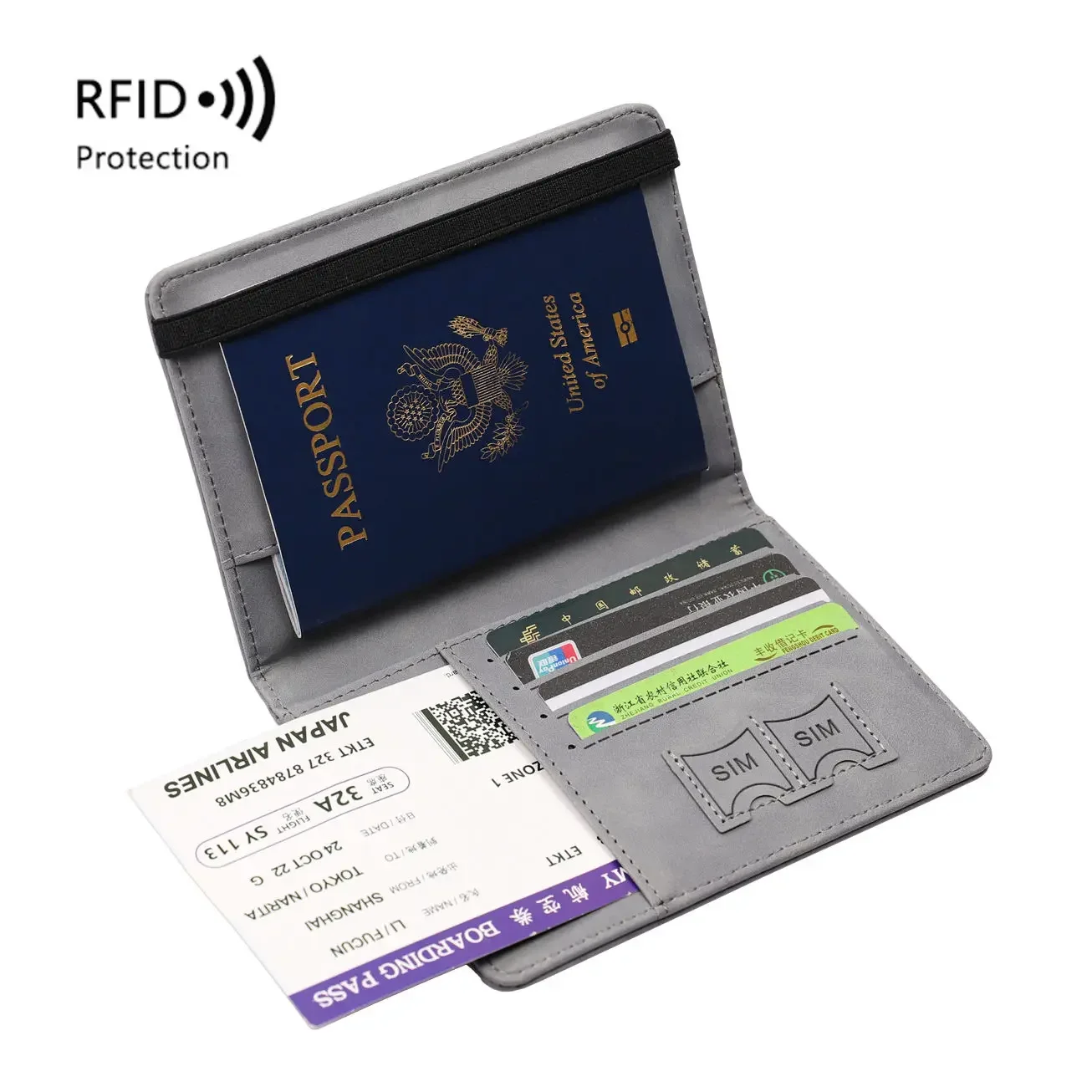 Держатель для паспорта с RFID-защитой и многофункциональными слотами
