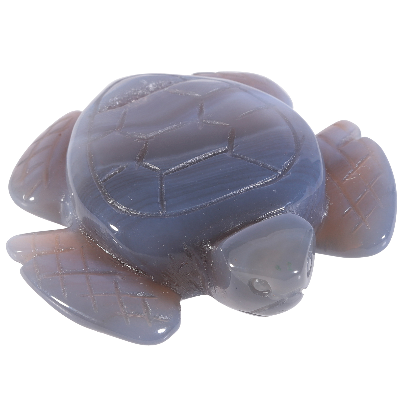 Hand Carved Agate Geode Sea Turtle Crystal Figurine Mini Animal Stone Statue Collectible Ornaments For Home Office Decor