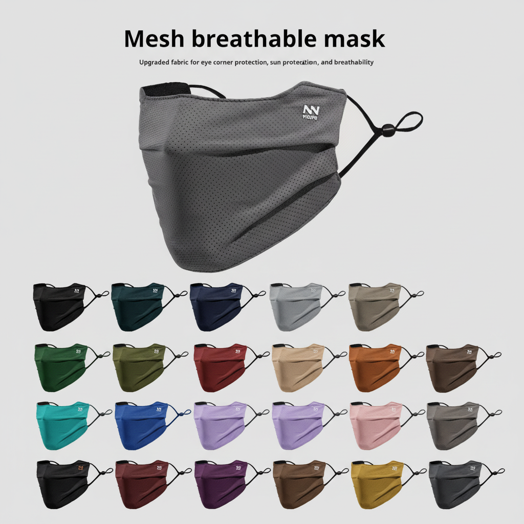 Breathable Ice Silk Face Cover UV Face Shield Washable Reusable Sun Protection Face Mask for Motorcycle Running Riding Exercise