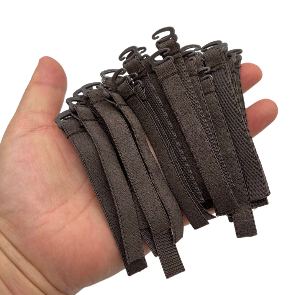 10/30 pares de bandas elásticas ajustables para peluca, bandas negras y marrones para hacer pelucas, accesorios para pelucas