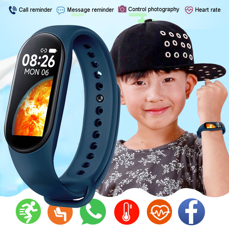 Silicone crianças smartwatch crianças esporte dinâmico papel de parede relógio para meninos meninas pedômetro monitor freqüência cardíaca criança relógio inteligente