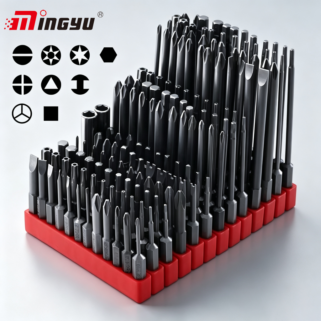 Long Magnetic Power Tool Screwdriver Bit Set, Bits para chave de fenda elétrica, 1/4 na haste, 50mm, 75mm, 100mm, 12PCs