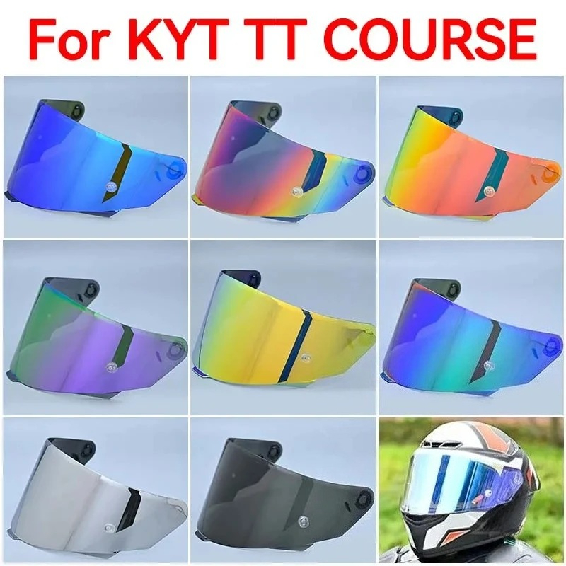 แผ่นบังหน้าหมวกกันน็อค TT COURSE สำหรับหมวกกันน็อคมอเตอร์ไซค์ ป้องกันลม ป้องกันแสงแดด อุปกรณ์เสริมหมวกกันน็อค TTC ความแข็งแรงสูง สำหรับ KYT TT