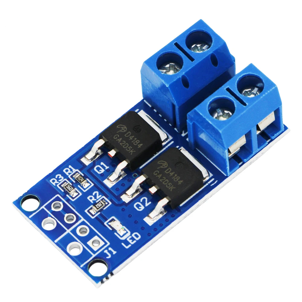 DC 5V-36V 15A Maks 30A 400W Modul Papan Kontrol Kecepatan Motor Pengatur PWM Penggerak Sakelar Trigger MOSFET Daya Tinggi Ganda