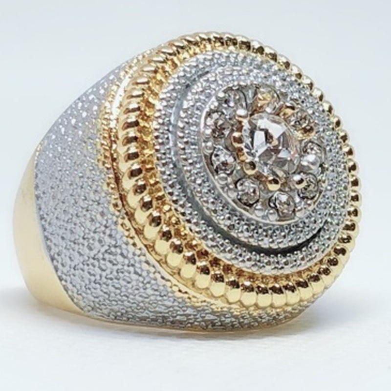 Milangirl-Bague de mariage ronde pour hommes, matiques pour hommes, clair, cubique, luxueux, punk, rock, hip hop, bijoux