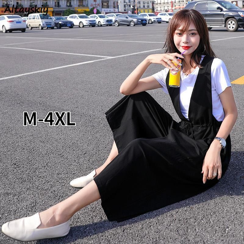 M-4XL Jumpsuits Dames Wijde Pijpen All-match Mode Studenten Tender Dames Losse Effen Kleding Ulzzang Chic Nieuwste Elegant Casual