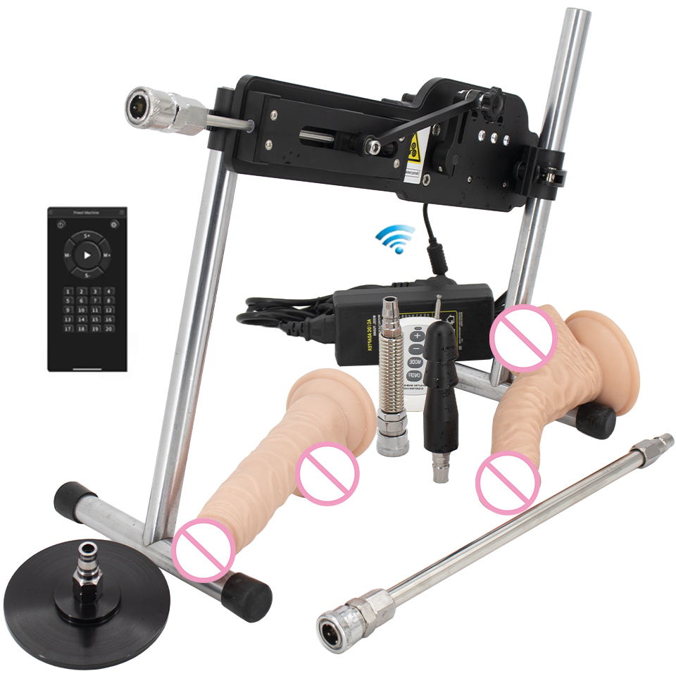 FREDORCH Sexmaschine für Frauen und Männer, kabellose APP, geräuschlose Masturbationsmaschine mit Dildo-Vac-U-Lock-Aufsatz, 70 W Leistung, 3–9 cm, Sexspielzeug