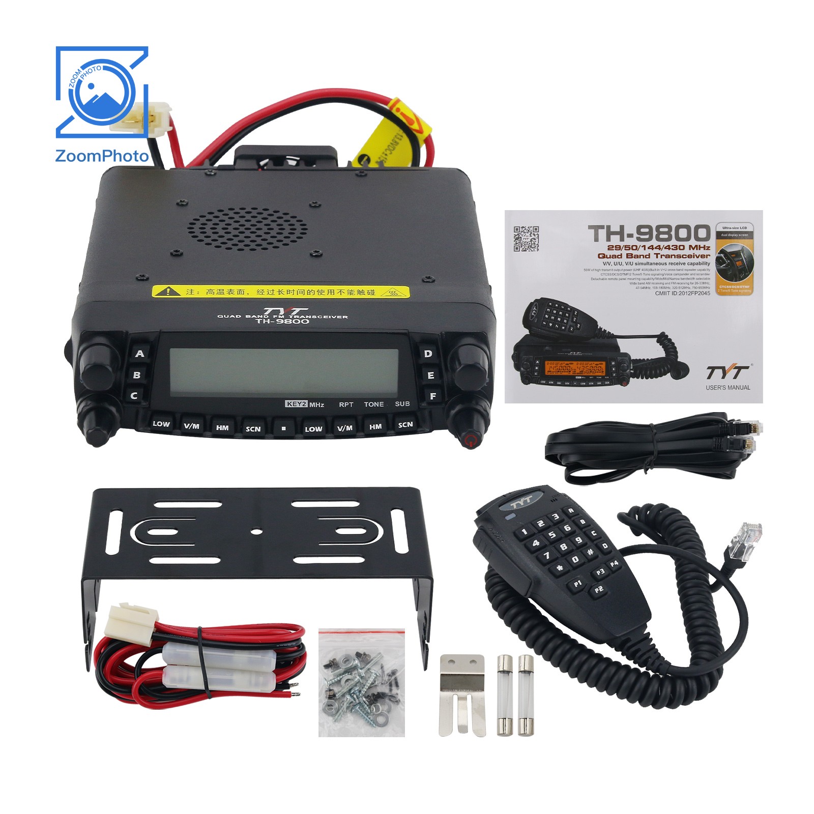 TYT TH-9800 PLUS 50W Quad-Band-Transceiver, mobiles Radio, FM-Transceiver, Standardversion, verwendet in Autos