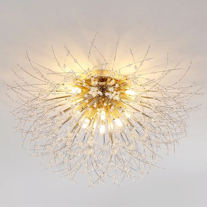 Lampadario a Cristallo Dandelion, Illuminazione Moderna Nordica per Soggiorno, Sala da Pranzo, Camera da Letto, Luce Decorativa a Sfera