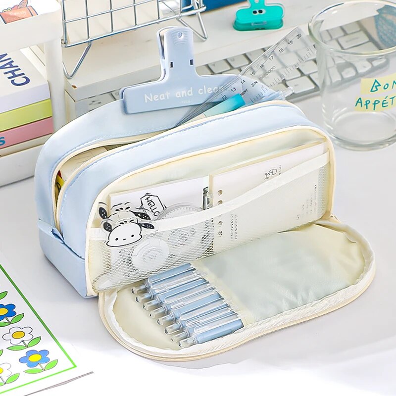 Stylish and Practical Pencil Bag with Large Capacity and Multiple Sections for Stationery Storage Pencil Case Back To School