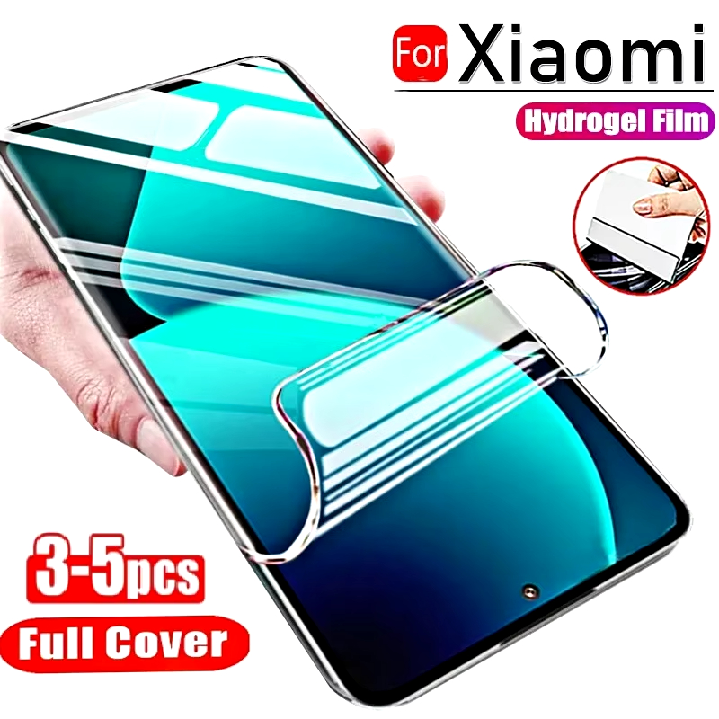 Гидрогелевая пленка для Poco X6 F6 X5 F5 M6 M7 X7 F7 Pro Защитная пленка для экрана Xiaomi Redmi Note 12 13 9 10 11 15 14 Pro 10C Мягкая пленка