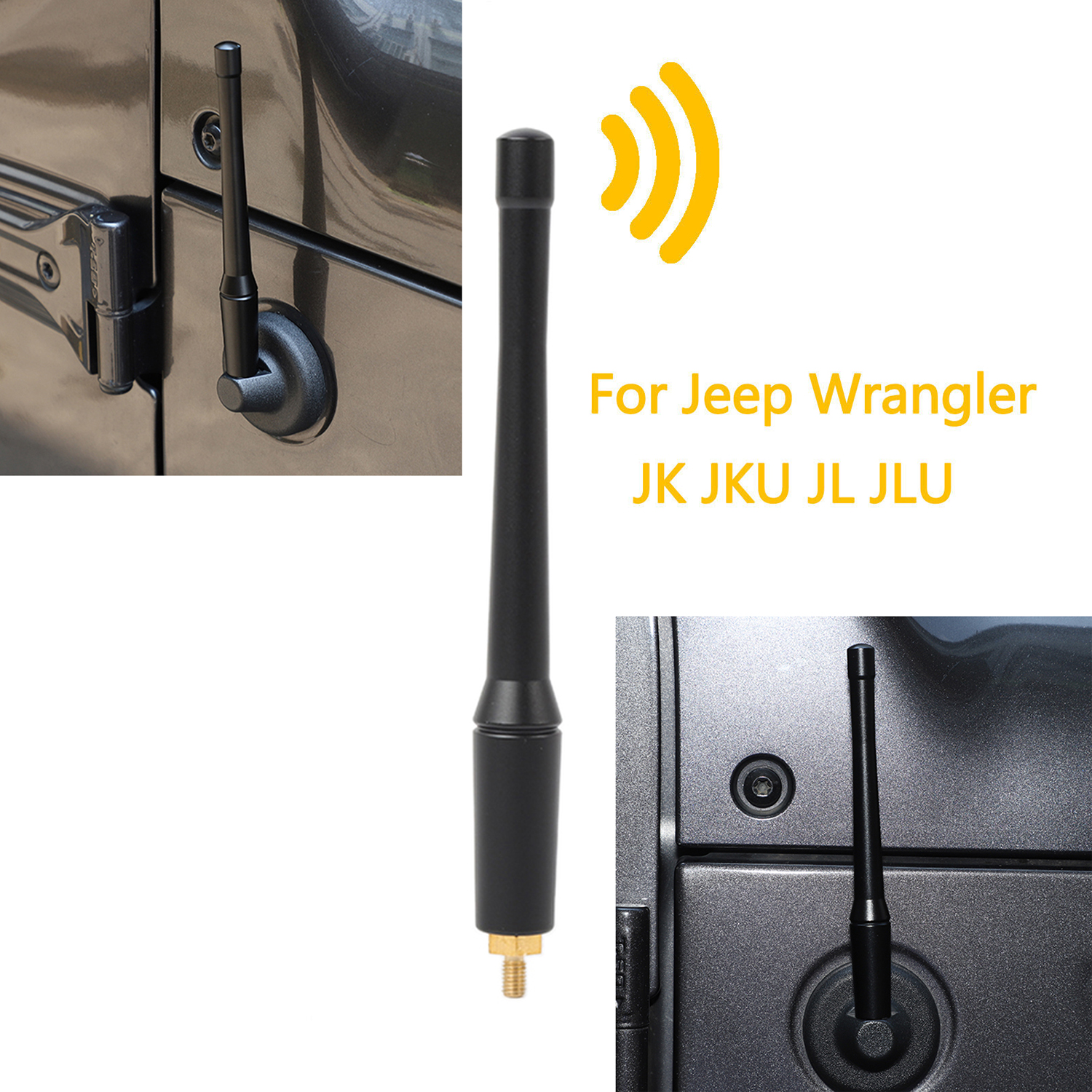 Autoantennen AM FM-Radioantenne für Jeep Wrangler TJ JL JK 1997–2023, 2–4 Türen, universelles Ersatz-Außenzubehör aus Metall