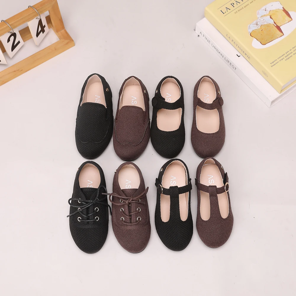 AS Kids Shoes Children Leather Shoes Baby Girls Warm Brand Loafers Toddler Slip On Princess Flats Boys Oxford Platform Mary Jane
