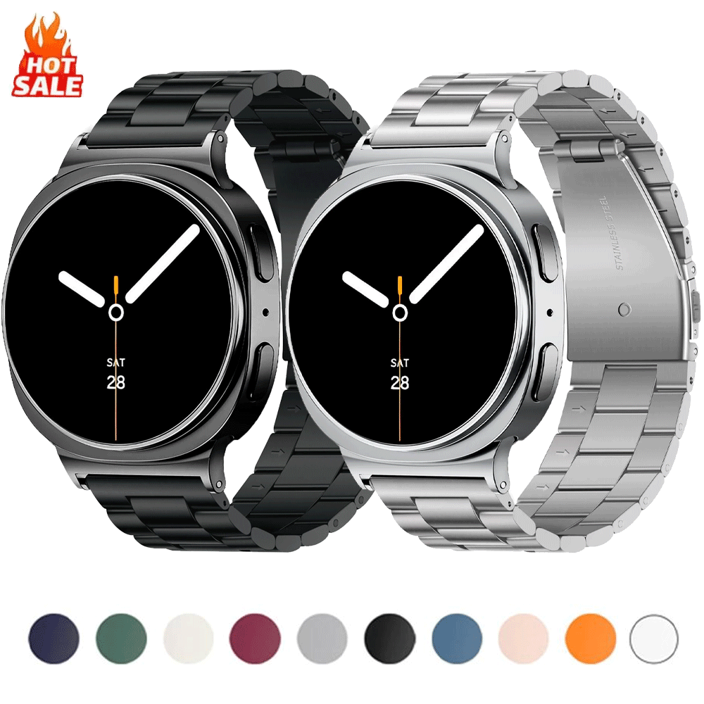 Samsung Galaxy Watch 8 40mm 44mm 8 Classic 46mm、Galaxy Watch 7 Ultra 2025 47mm対応 メタルバンド ステンレススチール製ストラップ ブレスレット